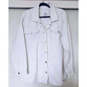 White Denim Shacket